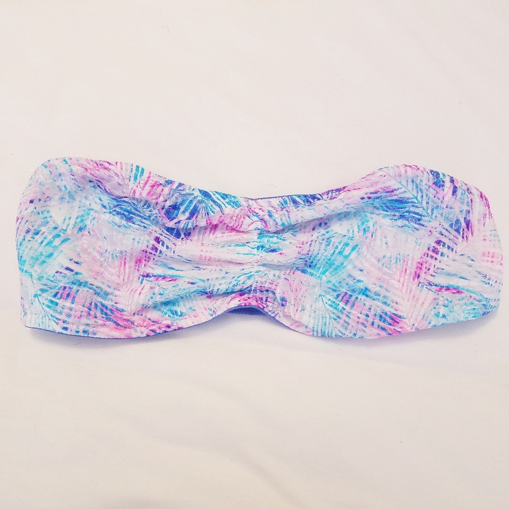 Pink Victoria Secret printed bandeau bralette